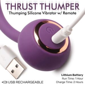 Thru Thumper Stotende Siliconen Vibrator met Afstandsbediening (0848518048318)