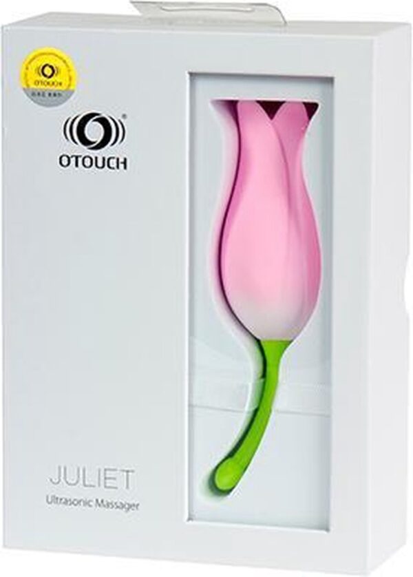 Otouch - Juliet USB Ultrasonic Massager - Waterproof - 7 vibratie standen - 100% Softtouch Silicone - Oplaadbaar via USB - Pastel Pink (6970275310408)